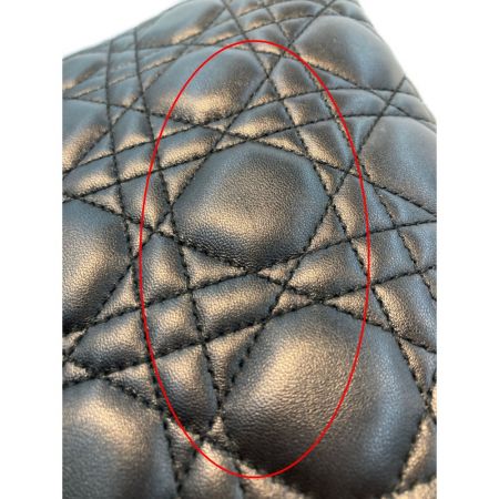  Christian Dior クリスチャンディオール レディディオール カナージュ ラージサイズ ハンドバッグ ブラック