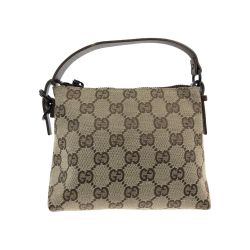 〇〇 GUCCI グッチ アクセサリーポーチ GGキャンバス 101634 1956 ブラウン Bランク