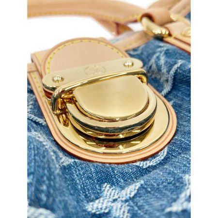  LOUIS VUITTON ルイヴィトン モノグラムデニム プリーティ ハンドバッグ M95020 ブルー