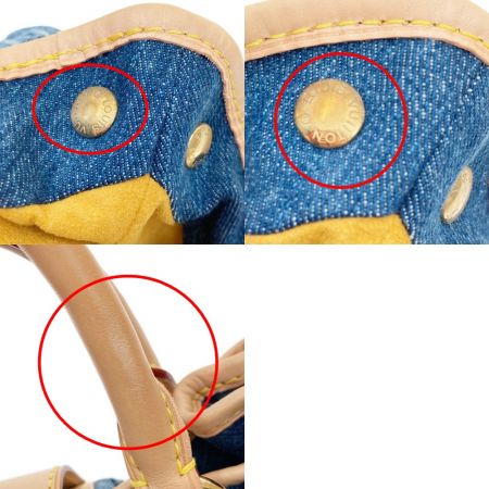  LOUIS VUITTON ルイヴィトン モノグラムデニム プリーティ ハンドバッグ M95020 ブルー