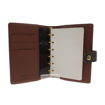  LOUIS VUITTON ルイヴィトン モノグラム アジェンダPM 手帳カバー R20005  ブラウン