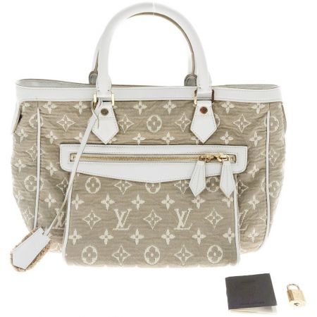  LOUIS VUITTON ルイヴィトン サビア カバMM  パドロック・鍵付 M93495 ベージュ x ホワイト