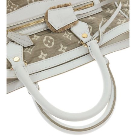  LOUIS VUITTON ルイヴィトン サビア カバMM  パドロック・鍵付 M93495 ベージュ x ホワイト