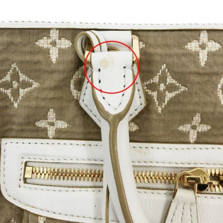 LOUIS VUITTON ルイヴィトン サビア カバMM  パドロック・鍵付 M93495 ベージュ x ホワイト