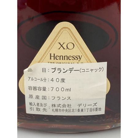  Hennessy ヘネシー ジャス ヘネシー Jas Hennessy XO ブランデー コニャック 金キャップ クリアボトル 古酒 未開栓