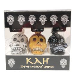 〇〇  KAH カー テキーラ スカル・デキャンタ ミニ3種セット 50ml×3 40％、55％、40％ Nランク 未開栓