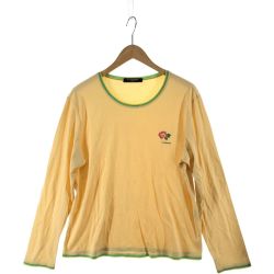〇〇 LEONARD レオナール レディース Tシャツ 長袖Tシャツ サイズLL イエロー Bランク