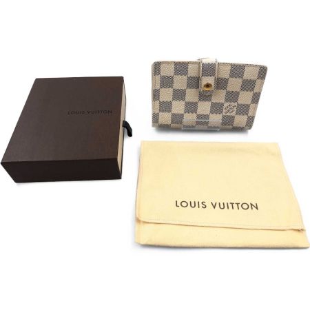  LOUIS VUITTON ルイヴィトン ダミエ アズール ポルトフォイユ ヴィエノワ 二つ折り財布 n61676 ホワイト
