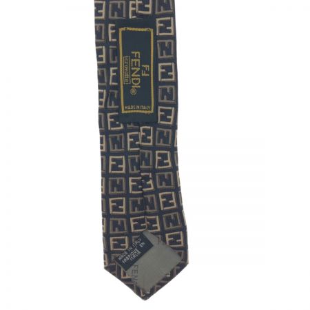  FENDI フェンディ ズッキーノ柄 ネクタイ ブラウン