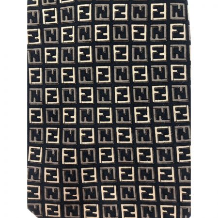  FENDI フェンディ ズッキーノ柄 ネクタイ ブラウン