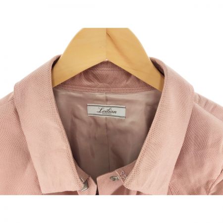  Leilian レリアン レディース コート ハーフコート サイズ13+ ピンク