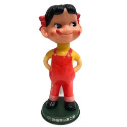 〇〇  ペコちゃん 首振り人形 ソフビ 猫目 昭和レトロ Bランク