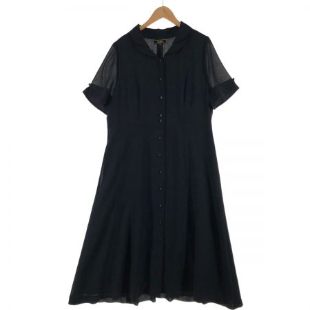  Leilian レリアン レディース ワンピース 半袖 サイズ17+ ブラック