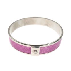 〇〇 COACH コーチ シグネチャー バングル ピンク Bランク