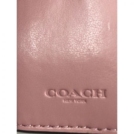  COACH コーチ 5連 キーケース フローラルプリント ファイブリング  C0379 ホワイト x ピンク