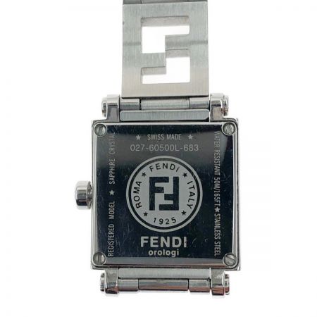  FENDI フェンディ スクエアフェイス 6000L  腕時計 ステンレススチール シルバー 現状渡し ジャンク品