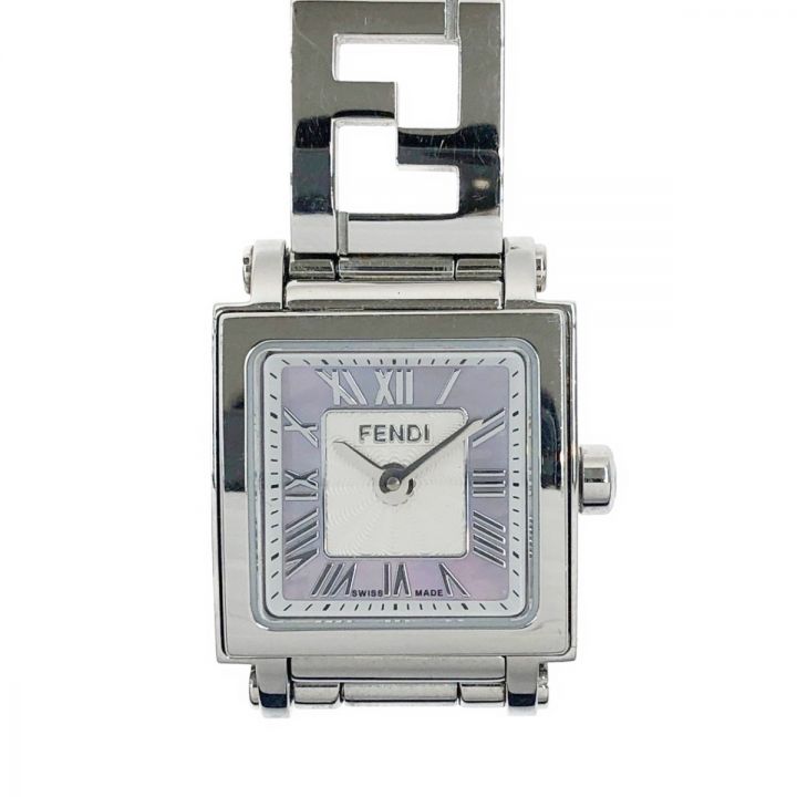 ジャンク品 シルバー スクエアフェイス 時計 FENDI フェンディ