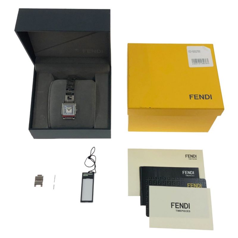 中古】 FENDI フェンディ スクエアフェイス 6000L 腕時計 ステンレス