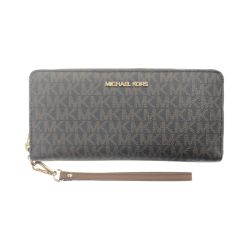 〇〇 MICHAEL KORS マイケルコース ジェットセット トラベル 長財布 35F8GTVT3B ブラウン Bランク