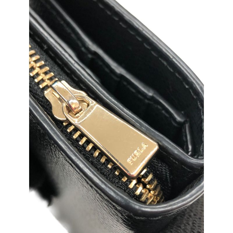 中古】 FURLA フルラ プッシュロック メトロポリス 二つ折り財布 ...