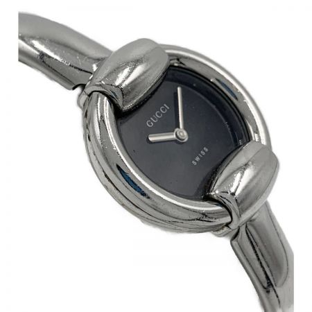  GUCCI グッチ バングルウォッチ クォーツ レディース 1400L ブラック x シルバー