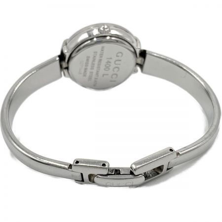  GUCCI グッチ バングルウォッチ クォーツ レディース 1400L ブラック x シルバー