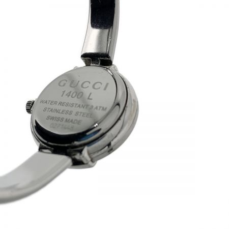  GUCCI グッチ バングルウォッチ クォーツ レディース 1400L ブラック x シルバー