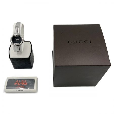 GUCCI グッチ バングルウォッチ クォーツ レディース 1400L ブラック x シルバー