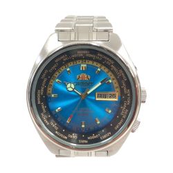 〇〇 ORIENT オリエント メンズ 腕時計 AUTOMATIC EMOH-CO ブルー x シルバー Aランク