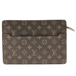 〇〇 LOUIS VUITTON ルイヴィトン モノグラム ポシェットオム セカンドバッグ M51795 ブラウン Bランク