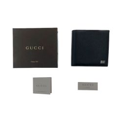 〇〇 GUCCI グッチ 二つ折り財布 150412-1001 ブラック Bランク