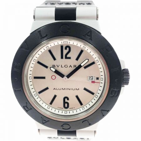  BVLGARI ブルガリ 腕時計 メンズ ディアゴノ アルミニウム AL44TA シルバー x ブラック
