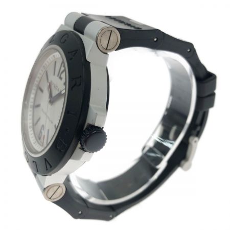 BVLGARI ブルガリ 腕時計 メンズ ディアゴノ アルミニウム AL44TA シルバー x ブラック