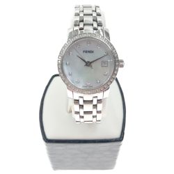 〇〇 FENDI フェンディ クラシコ オロロジ ダイヤ巻 腕時計 058-2100L シルバー Bランク
