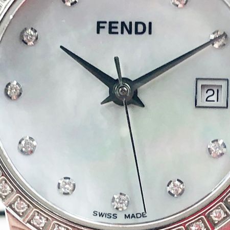  FENDI フェンディ クラシコ オロロジ ダイヤ巻 腕時計 058-2100L シルバー