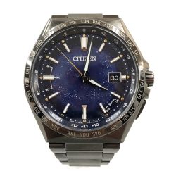 〇〇 CITIZEN シチズン 腕時計 アテッサ コズミックブルーコレクション  CB0219-50L ブルー x ブラック Bランク