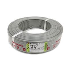 〇〇 YAZAKI ヤザキ 電材 VVFケーブル 2芯 2× 2.0 PbF 100m 未開封品 未開封品  Nランク