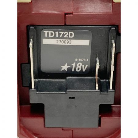  MAKITA マキタ 充電式 インパクトドライバ 18V 6.0Ah  TD172DRGX レッド 未使用品