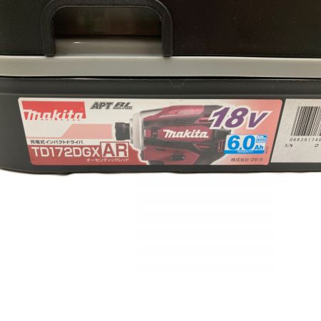  MAKITA マキタ 充電式 インパクトドライバ 18V 6.0Ah  TD172DRGX レッド 未使用品