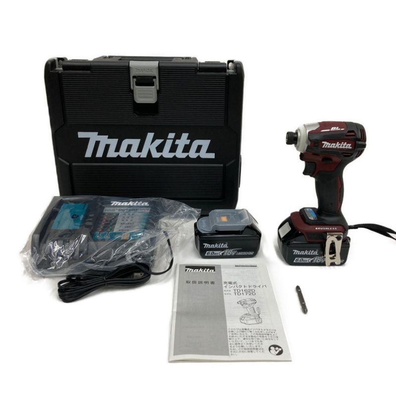 中古】 MAKITA マキタ 充電式 インパクトドライバ 18V 6.0Ah TD172DRGX ...