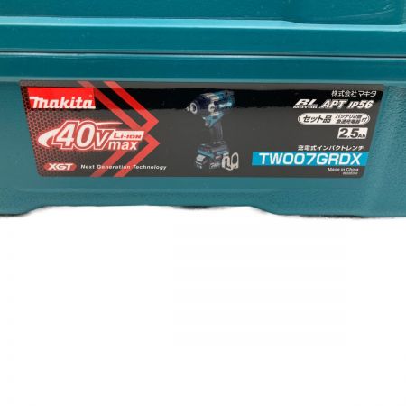  MAKITA マキタ 充電式 インパクトレンチ 40ｖ 2.5Aｈ TW007GRDX グリーン