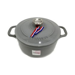 〇〇 CHASSEUR シャスール サブライム ラウンド キャセロール  20cm 2.5L 両手鍋 CH472015J ライトグレー 未使用品 Sランク