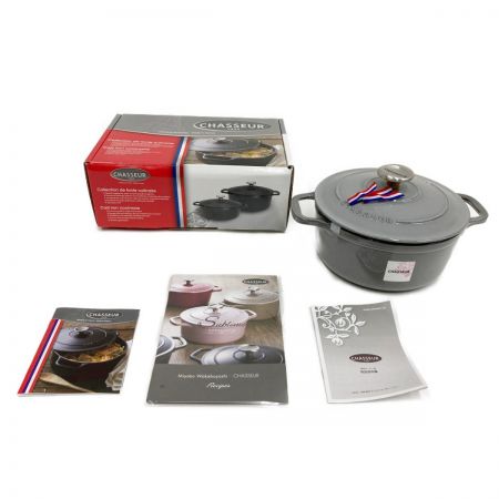  CHASSEUR シャスール サブライム ラウンド キャセロール  20cm 2.5L 両手鍋 CH472015J ライトグレー 未使用品