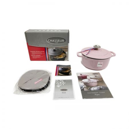  CHASSEUR シャスール サブライム ラウンド キャセロール 20cm 2.5L 両手鍋 CH472010PK ライトピンク 未使用品
