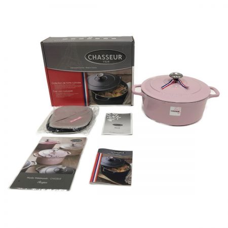  CHASSEUR シャスール サブライム ラウンド キャセロール 24cm 4.0L 両手鍋 CH472410PK ピンク 未使用品