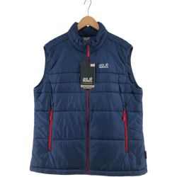 〇〇 Jack Wolfskin ジャックウルフスキン メンズ ベスト サイズL ブルー Sランク