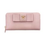 ☆☆PRADA プラダ ポルタフォグリオ ランポ ゴールドジッパー 1ML506 ピンク 財布 レディース PRADA - PRADA プラダ ポルタフォグリオ ランポ ゴールドジッパー