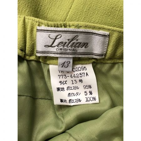  Leilian レリアン レディース スーツ サイズ11号・13号 Wボタン 黄緑