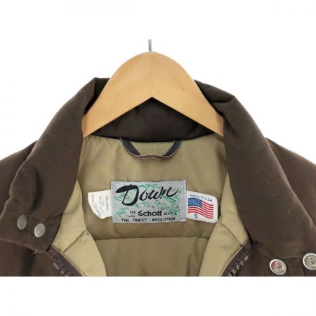  Schott ショット メンズ ダウンジャケット サイズS ブラウン