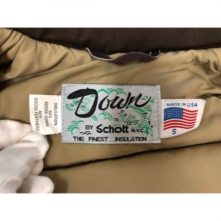  Schott ショット メンズ ダウンジャケット サイズS ブラウン